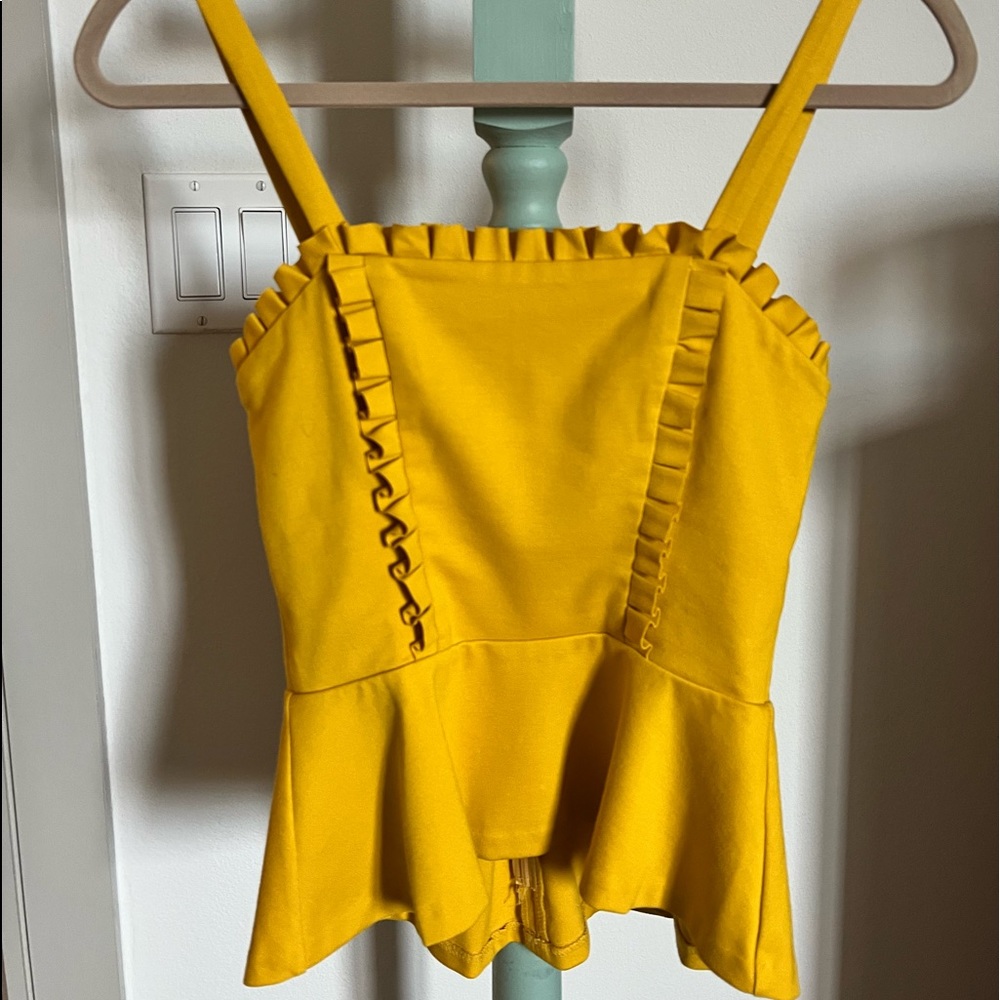 Amanda Uprichard Mott Top in Marigold S